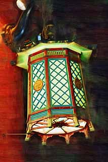 illust, materiale, libero panorama, ritratto dipinto, matita di colore disegna a pastello, disegnando,Tempio di Senso-ji lanterna orto, Buddismo, Tempio di Senso-ji, Asakusa, Illuminazione