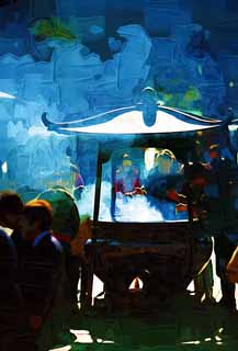 illust, materiale, libero panorama, ritratto dipinto, matita di colore disegna a pastello, disegnando,Possessore di incenso di Tempio di Senso-ji, Buddismo, Tempio di Senso-ji, Asakusa, Un bastone di incenso