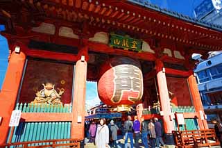 illust, material, livram, paisagem, quadro, pintura, lpis de cor, creiom, puxando,Kaminari-mon Porto, visitando lugares tursticos mancha, Templo de Senso-ji, Asakusa, lanterna