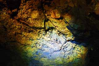 illust, matire, libre, paysage, image, le tableau, crayon de la couleur, colorie, en tirant,Le plafond de la chute subite de la surabondance de caverne de la vigueur, Caverne de gul Manjang, Systme du tube de la lave de Geomunoreum, le volcanique, sous-sol