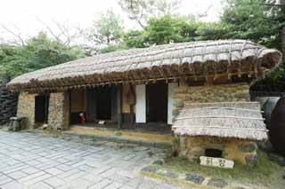 fotografia, material, livra, ajardine, imagine, proveja fotografia,Uma tradio coreana casa privada, casa, porta, casa privada, Cultura tradicional