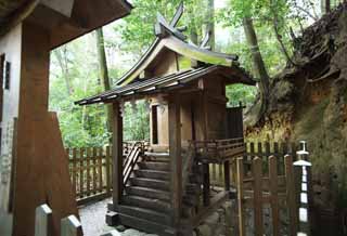 Foto, materieel, vrij, landschap, schilderstuk, bevoorraden foto,Omiwa heiligdom wijdde schat Shinto heiligdom, Shinto stro festoon, Voorkoming tegen kwaad, Terrein, Shinto