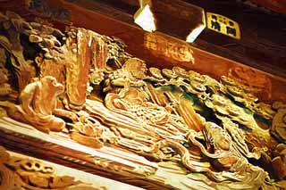 illust, matire, libre, paysage, image, le tableau, crayon de la couleur, colorie, en tirant,Shibamata Taishaku-dix sculpture de Temple, Une anecdote, sculpture, grain de bois, Bouddhisme