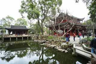 foto,tela,gratis,paisaje,fotografa,idea,Jardn de Yuyuan, Jardn de casa de santuario chino, , Estilo de comida chino, Laguna