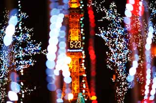 photo,material,free,landscape,picture,stock photo,Creative Commons,White illuminations, An electric wave tower, Illuminations, light, I am beautiful