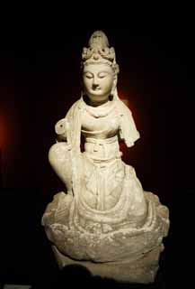 fotografia, material, livra, ajardine, imagine, proveja fotografia,Sabor carrega Bodhisattva apedrejam esttua, Budismo, Os povo da Antiguidade, Buda, escultura