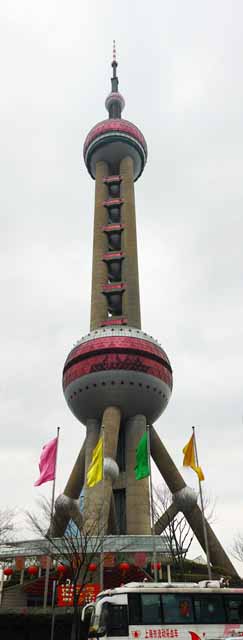 photo,material,free,landscape,picture,stock photo,Creative Commons,Watch east light ball train; a tower, An electric wave tower, sightseeing spot, An oriental pearl tower, An outside rough sea