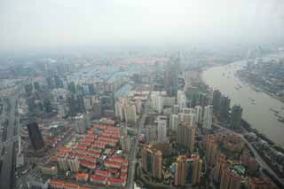 Foto, materieel, vrij, landschap, schilderstuk, bevoorraden foto,Ontwikkeling van Sjanghai, Huangpu Jiang, Pudong New Area, Een appartement, Torenflat