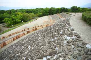 photo,material,free,landscape,picture,stock photo,Creative Commons,Nagare tomb kubire, An old burial mound, burial mound cylindrical figure, Gravel spread all over an old mound, Ancient Japan