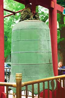 illust, materiale, libero panorama, ritratto dipinto, matita di colore disegna a pastello, disegnando,Una campana di tempio di Tempio di Yonghe, campana, Bronzo, dragone, Chaitya