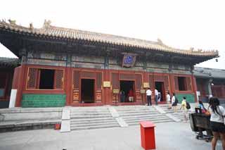 fotografia, material, livra, ajardine, imagine, proveja fotografia,Templo de Yonghe, Faith, Budismo tibetano, Eu sou pintado em vermelho, Chaitya
