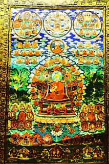 illust, materiale, libero panorama, ritratto dipinto, matita di colore disegna a pastello, disegnando,La vernice di imperatore, Budda, mandala, L'imperatore, Faith