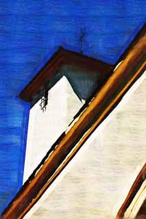 illust, materiale, libero panorama, ritratto dipinto, matita di colore disegna a pastello, disegnando,Robert Mondavi Winary, cielo blu, La fabbricazione della birra, Valle di Napa, Vino di California