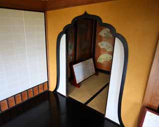 fotografia, material, livra, ajardine, imagine, proveja fotografia,Kairaku-en Garden pavilho de Yoshifumi, padre de menino, O poema de japons de 31-slaba da coleo de ancio e tempos modernos, quadro, Um arco