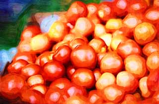 illust, matire, libre, paysage, image, le tableau, crayon de la couleur, colorie, en tirant,Une tomate, magasin du lgume, tomate, Rouge, Lgumes