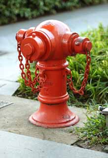 fotografia, material, livra, ajardine, imagine, proveja fotografia,Um hidrante, cadeia, fogo, Extintor de fogo, De combate a incndios