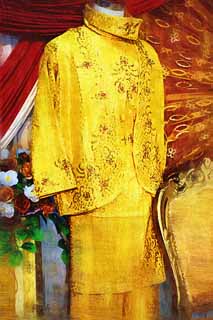 illust, materiale, libero panorama, ritratto dipinto, matita di colore disegna a pastello, disegnando,Vestiti malesi, Costume di popolo, Oro, Io sono lussuoso, uomo