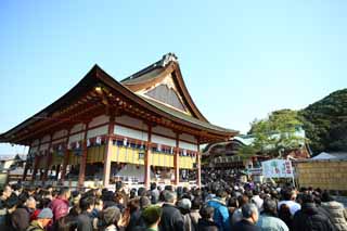 fotografia, material, livra, ajardine, imagine, proveja fotografia,Fushimi-Inari Taisha santurio, A visita de Ano novo para um santurio de Xintosmo, A cerimnia de Ano novo, Inari, raposa