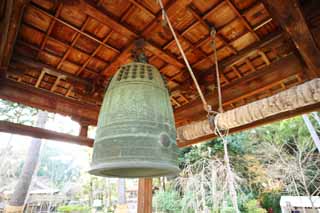 Foto, materiell, befreit, Landschaft, Bild, hat Foto auf Lager,Daigo-ji Temple-Glocke, Chaitya, Buddhistisches Bild, Tempelglocke, Glockenturm