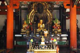 Foto, materieel, vrij, landschap, schilderstuk, bevoorraden foto,Daigo-ji Temple Amitabha zittende afbeelding, Chaitya, Boeddhist afbeelding, Geld, Dainichi Boeddha zittende afbeelding