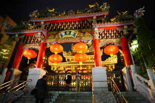fotografia, materiale, libero il panorama, dipinga, fotografia di scorta,Yokohama Chinatown Seki mausoleo Imperiale, , , Seki impenna lunghezza di nube, 