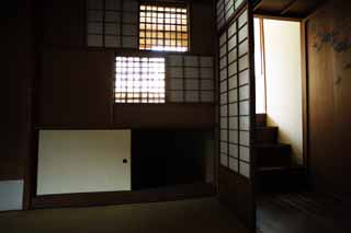 photo,material,free,landscape,picture,stock photo,Creative Commons,A person of Meiji-mura Village Museum east pine house, building of the Meiji, tatami mat, Japanese-style room, shoji