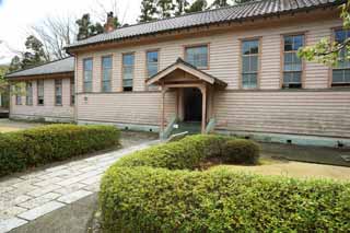 photo,material,free,landscape,picture,stock photo,Creative Commons,The fourth Meiji-mura Village Museum Senior High School physical chemistry classroom, building of the Meiji, The Westernization, Western-style building, Cultural heritage