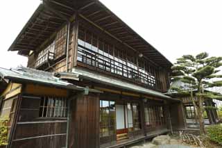 Foto, materieel, vrij, landschap, schilderstuk, bevoorraden foto,Meiji-mura Village Museum Kinmochi Saionji nog eens huis, Gebouw van de Meiji, De Westernization, Jap-trant gebouw, Cultureel heritage