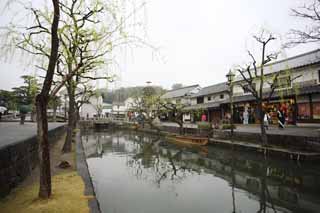 fotografia, materiale, libero il panorama, dipinga, fotografia di scorta,Kurashiki Kurashiki il fiume, Cultura tradizionale, salice, Cultura giapponese, La storia
