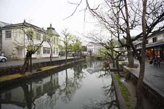 fotografia, materiale, libero il panorama, dipinga, fotografia di scorta,Kurashiki Kurashiki il fiume, Cultura tradizionale, salice, Cultura giapponese, La storia