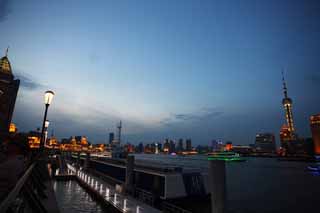 foto,tela,gratis,paisaje,fotografa,idea,Huangpu Jiang, Lo enciendo, Transbordador, Un mar desigual exterior, Rascacielos
